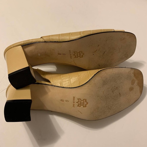 Renzo Fontanelli Vintage Block Heel Sling Back Sandals Women's Size 8B - Picture 11 of 11